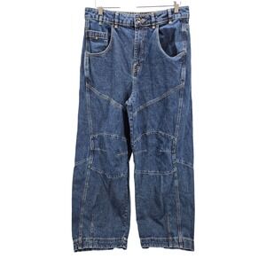 Urban Outfitters BDG Barrel Jean Relaxed Fit Blue Denim Carpenter Style Pants 30